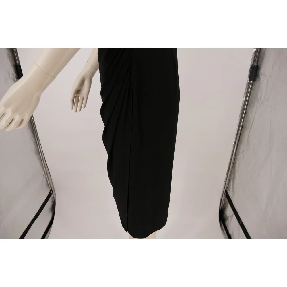 Lauren Ralph Lauren Black Sheath Ruffle Dress Size 8 elegant, effortless polish - Picture 11 of 16
